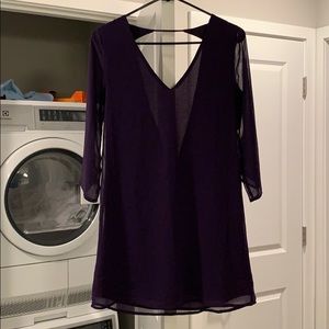 Eggplant Dress with plunging back